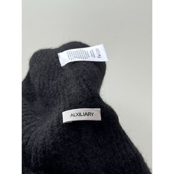 Aritzia AUXILIARY Black Polyamide Alpaca Wool Blend Knit Beanie Hat, One Size - Picture 8 of 11